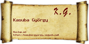 Kasuba György névjegykártya