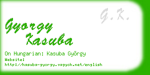 gyorgy kasuba business card